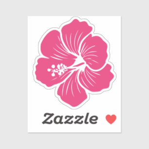 Hibiskusblüte in Magenta oder Violett Aufkleber