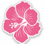 Hibiskusblüte in Magenta oder Violett Aufkleber (Vorderseite)