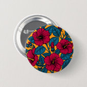 Hibiskusblüten Button (Vorne & Hinten)