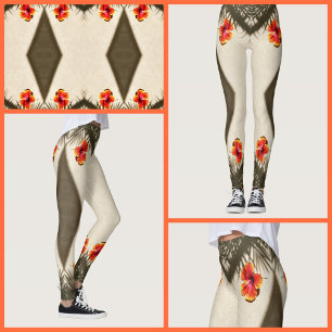 Hibiskusblüten Tropische Vibes Floral Leggings