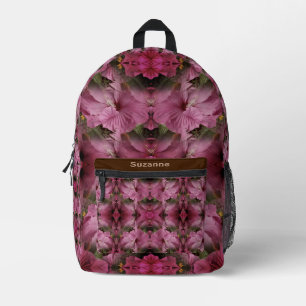 Hibiskusblüten-Vielfältige Vintage-Personalisierun Bedruckter Rucksack