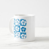 Hibiskusblütenmuster Kaffeetasse (Vorderseite Links)