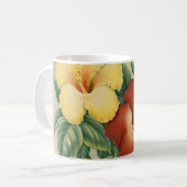 Hibiskusdruck Kaffeetasse (Vorderseite Links)