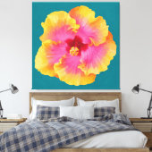Hibiskusmalerei Leinwanddruck (Insitu (Schlafzimmer))