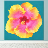 Hibiskusmalerei Leinwanddruck (Insitu (Holzboden))