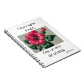 Hibiskusrose in zarten Pixeln Notizblock (Rechte Seite)