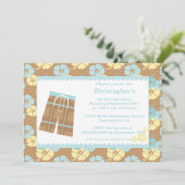 Hibiskusschwimmen-Geburtstags-Party Einladung des (Stehend Vorderseite)