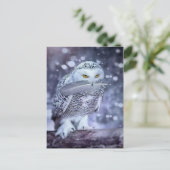 Hibou des neiges postkarte (Stehend Vorderseite)