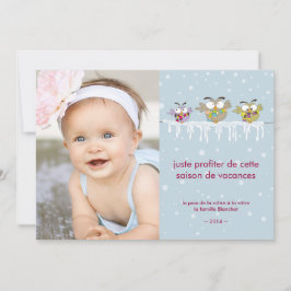 Hiboux Chilling carte de Foto de vacances