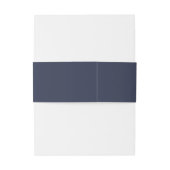 hic Elegant Blush Navy Blue Wedding Einladungsbanderole (Rückseitenbeispiel)