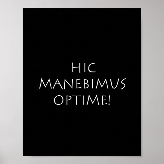 Hic manebimus optime poster (Vorne)