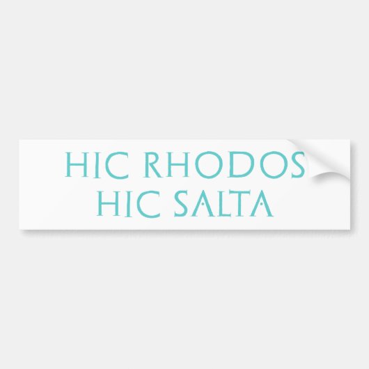 hic rhodos hic salta autoaufkleber (Vorne)