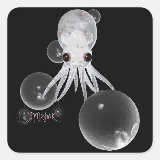 Hicci Sticker! Quadratischer Aufkleber (Vorderseite)