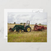Hichten auf den Feldern der Golden Ranch Postkarte (Vorne/Hinten)