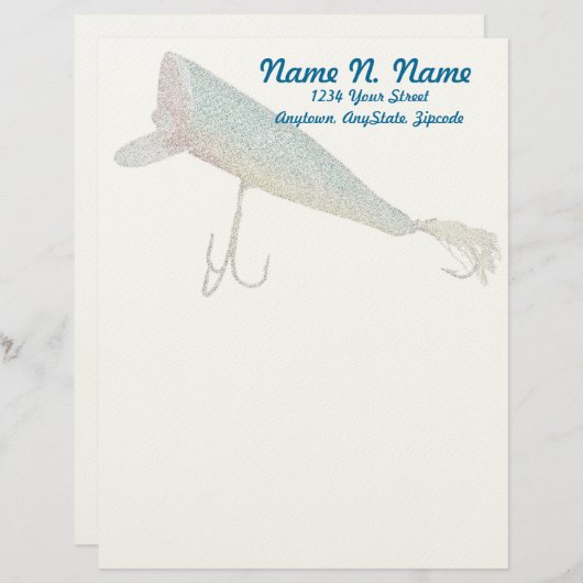 Hickey do Beachcomber Antique Lure Letterhead Briefkopf (Vorne/Hinten)