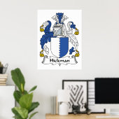 Hickman Familienwappen Poster (Heimbüro)