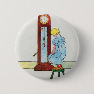 Hickory, dickory, dock! Die Maus lief die Uhr hoch Button