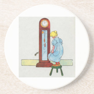 Hickory, dickory, dock! Die Maus lief die Uhr hoch Untersetzer