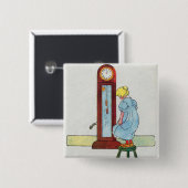 Hickory, Dickory, Dock Mutter Gänse Kinderzimmer R Button (Vorne & Hinten)