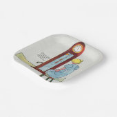 Hickory, Dickory, Dock Mutter Gänse Kinderzimmer R Pappteller (Gewinkelt)