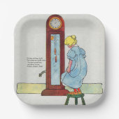 Hickory, Dickory, Dock Mutter Gänse Kinderzimmer R Pappteller (Vorderseite)