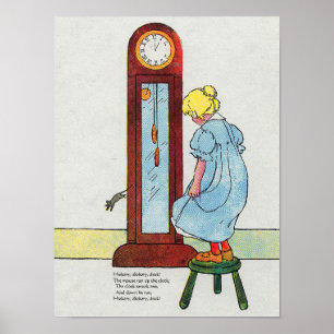 Hickory, Dickory, Dock Mutter Gänse Kinderzimmer R Poster