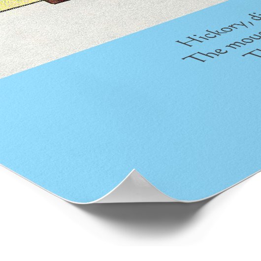 Hickory, Dickory, Dock Mutter Gänse Kinderzimmer R Poster (Ecke)