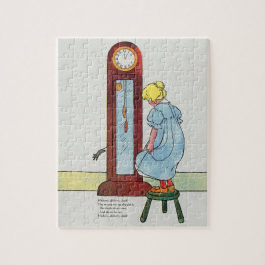 Hickory, Dickory, Dock Mutter Gänse Kinderzimmer R Puzzle (Vertikal)