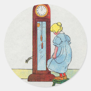 Hickory, Dickory, Dock Mutter Gänse Kinderzimmer R Runder Aufkleber