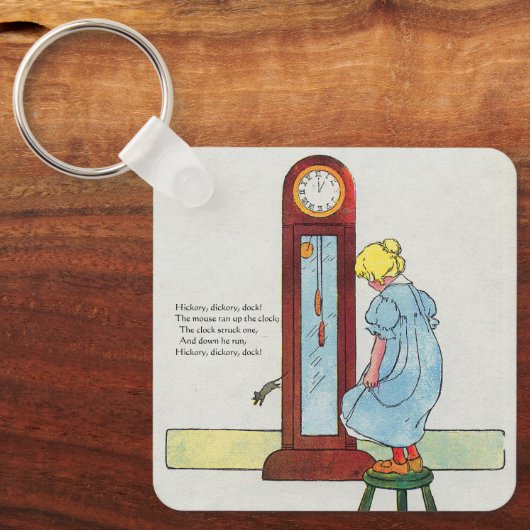 Hickory, Dickory, Dock Mutter Gänse Kinderzimmer R Schlüsselanhänger (Vorderseite)