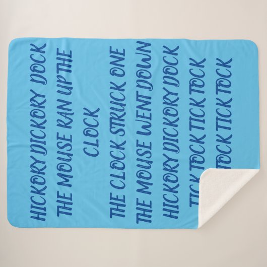 Hickory Dickory Dock Sherpadecke (Vorderseite (Horizontal))