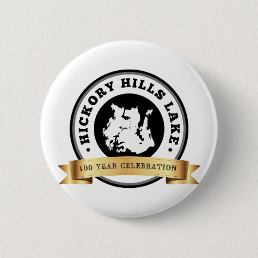 Hickory Hills Lake 100-Jahr-Feier Button (Vorderseite)