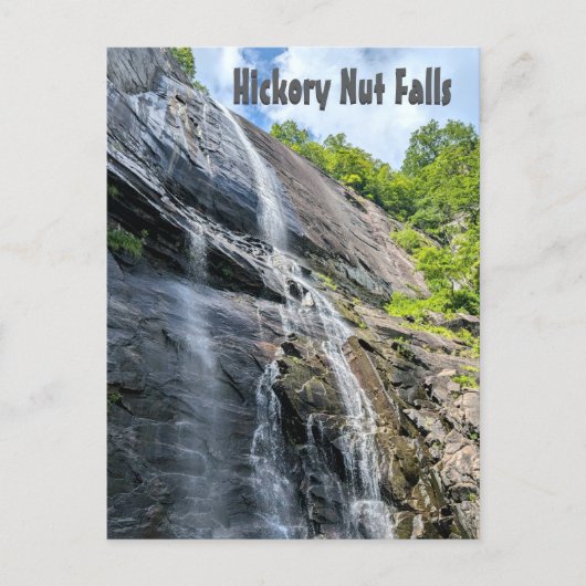 Hickory Nut Falls Chimney Rock NC Wasserfall Postkarte (Vorderseite)