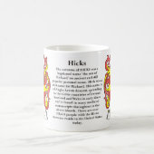 Hicks-Familien-Wappen Tasse (Mittel)