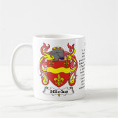 Hicks-Familien-Wappen Tasse (Links)