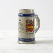 Hicks-Familienwappen Stein Bierglas (VorderseiteRechts)