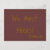 Hicks, Wir sind keine Postkarte (Vorderseite)