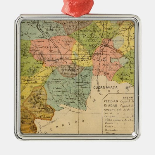 Hidalgo, Mexiko Silbernes Ornament (Vorne)