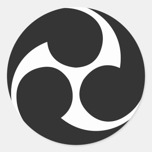 Hidari Mitsudomoe 左 三 巴 Taiko Sticker (Vorderseite)
