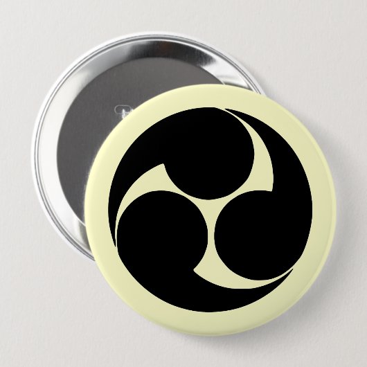 Hidari mitsudomoe, Japan Button (Vorne & Hinten)