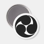 Hidari mitsudomoe, Japan Magnet (Vorderseite/Rückseite)