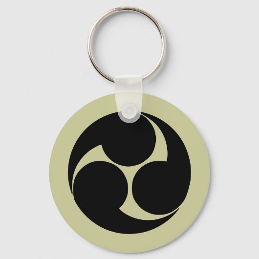 Hidari mitsudomoe, Japan Schlüsselanhänger (Vorderseite)