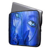 HIDDEN ANGST BLAUE MÄDCHEN MIT SKULL LAPTOPSCHUTZHÜLLE (Vorderseite Links)