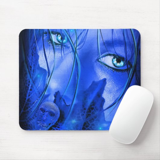 HIDDEN ANGST BLAUE MÄDCHEN MIT SKULL MOUSEPAD (Mit Mouse)