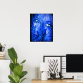 HIDDEN ANGST BLAUE MÄDCHEN MIT SKULL POSTER (Heimbüro)