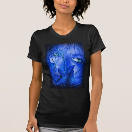 HIDDEN ANGST BLAUE MÄDCHEN MIT SKULL T-Shirt