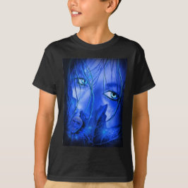 HIDDEN ANGST BLAUE MÄDCHEN MIT SKULL T-Shirt
