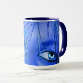 HIDDEN ANGST BLAUE MÄDCHEN MIT SKULL TASSE (VorderseiteRechts)
