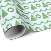 Hidden Animals Holiday Wrapping Paper Geschenkpapier (Rolleneckpunkt)