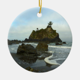 Hidden Beach II im Redwood-Nationalpark Keramik Ornament
